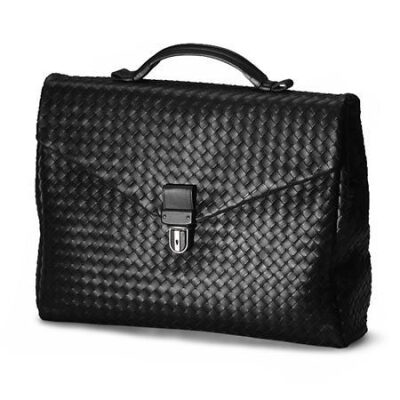 BOTTEGA VENETA 编织款牛皮公事包