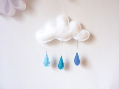 Cloud mobile raincloud Rain of colorsLIGHT by leptitpapillon