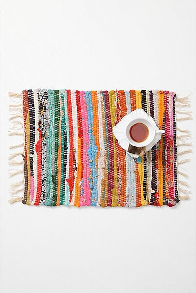 Rag Rug Placemat 美丽的色彩排列