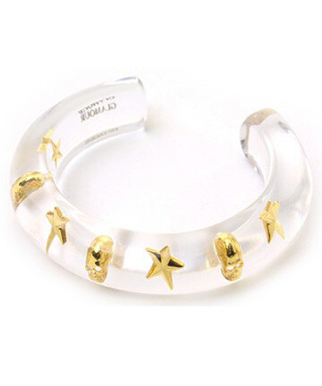 Hysteric Glamour -这款STAR&SKULL bracelet是由Hysteric Glamour特意为广大女士们所专情打造，采用聚酯材质制作而成，透明镯身小巧精致