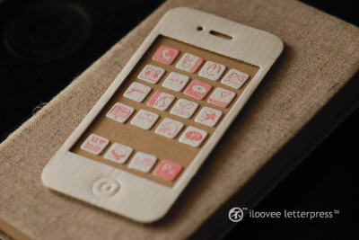 iCard iloovee letterpress 手工恋爱卡片