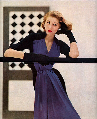 Suzy Parker wearing Jean Desses