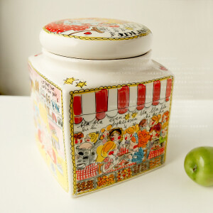 用这个漂亮的彩陶罐子来藏零食！