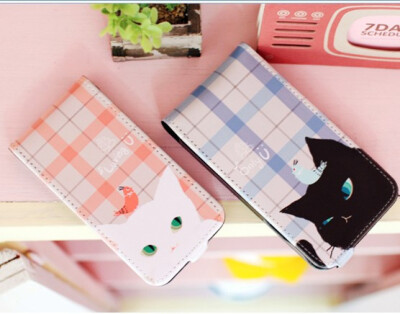 小女生的爱， iPhone 4 Happymori-Cat Cohort Black,White保护外套