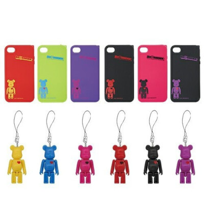 还配小挂坠 MEDICOM TOY BE@RBRICK 关节熊 iPhone4 case 保护套