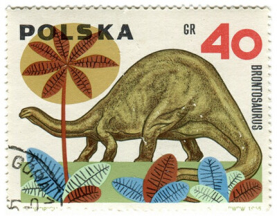 来自波兰的邮票，造型别致的雷龙