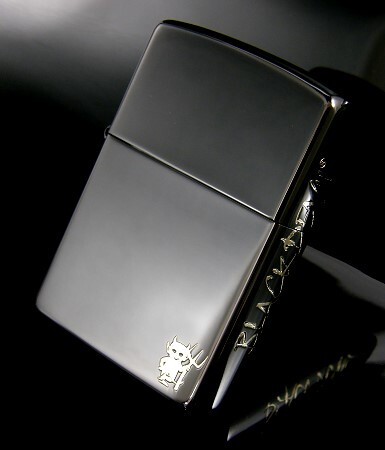 ZIPPO 黑色机身 金色小恶魔 经典LOGO新作