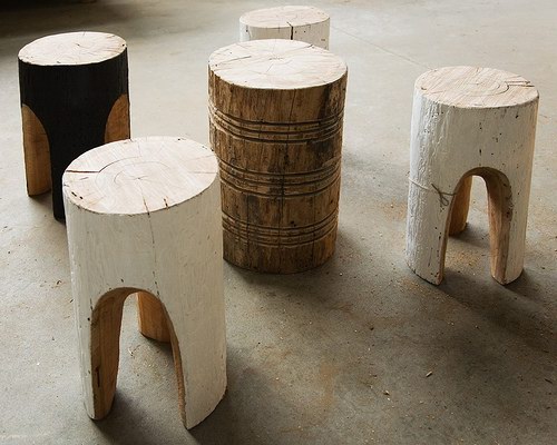 Greg Hatton的粗木家具 树桩凳