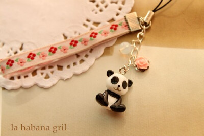 可爱的熊猫baby手机链，可爱真可爱