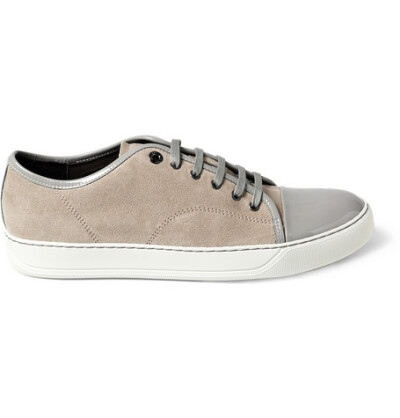 Lanvin&nbsp;Suede and Patent Leather Sneakers&nbsp;|&nbsp;MR PORTER