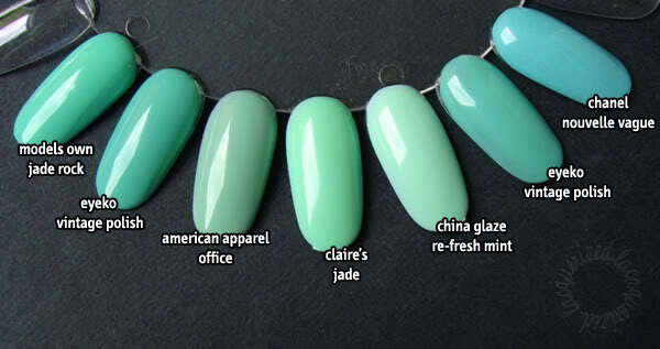 <a class='shortlnk' href='/s/1a7cca15768d2983' target='_blank' title='http://fabulousfinds4.blogspot.com/2010/12/trend-i-want-to-try-mint-green-nail.html'>http://duitang.com/s/1a7cca15768d2983</a> 不同薄荷绿的指甲油颜色参考