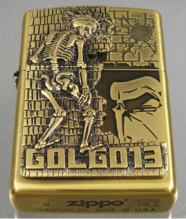 东京直送 日系ZIPPO GOLGO13 骷髅 黄铜