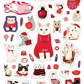 【8thdays】韩国进口jetoy可爱贴纸marshmallow sticker-red