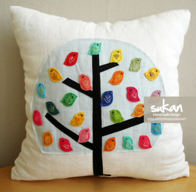 Birds Pillow Cover