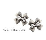 复古 做旧款蝴蝶结耳钉