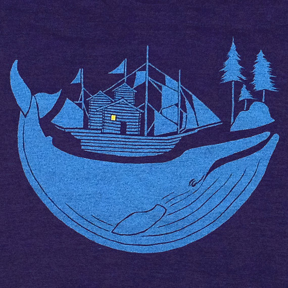 Blue Whale Tshirt by GNOME ENTERPRISES / athletic by TeeShirtGnome Blue Whale Tshirt by GNOME ENTERPRISES / athletic indigo / UNISEX