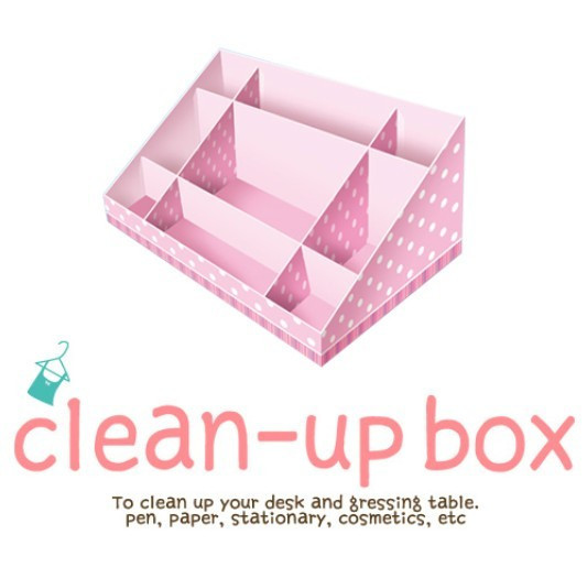 CE925 韩国文具 ENO可爱9格桌面收纳盒 clean up box 三款可选