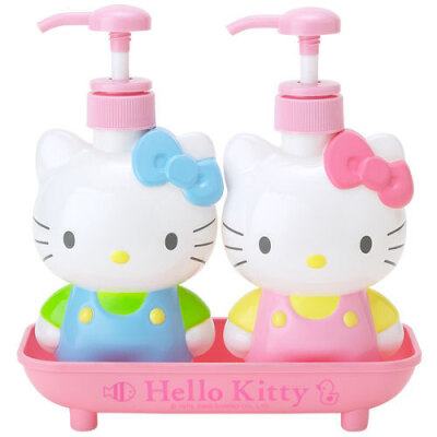 Hello Kitty 新款实用人型沐浴露瓶套装