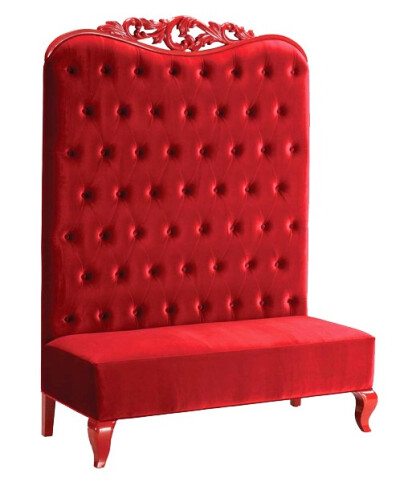 Wall of Red Hot Love Hollywood Regency Glam Custom Valentines Boudoir Sofa LOVE-seat