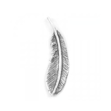 银色羽毛饰品，可以用来装饰~！Dog State Silver Feather Pendant