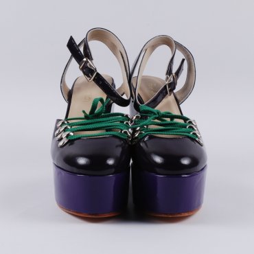 这个鞋漂亮，如此高跟，你会穿吗？Peter Jensen Rock Climber Wedge - Purple/Lilac View item image 1