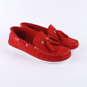 红色帆布鞋，注意看他的设计~！Surface To Air Mokkasin Shoe - Red View item image 1