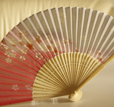 【日式和风】日本折扇 和服扇 竹柄折扇子 樱花双拼