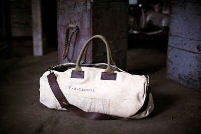 Men's Canvas and Leather Duffel Bag