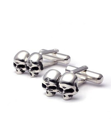 日本首饰品牌JAM HOME MADE & ready made推出的SKULL CUFF LINKS~蛮有特色的