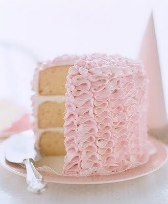 粉色蕾丝蛋糕