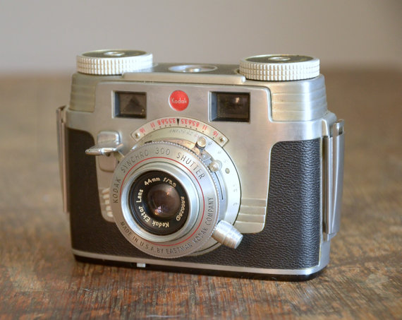 Vintage Camera 1950s Kodak Signet 35 当时柯达的顶级35相机，样子霸气又充满工业时代感