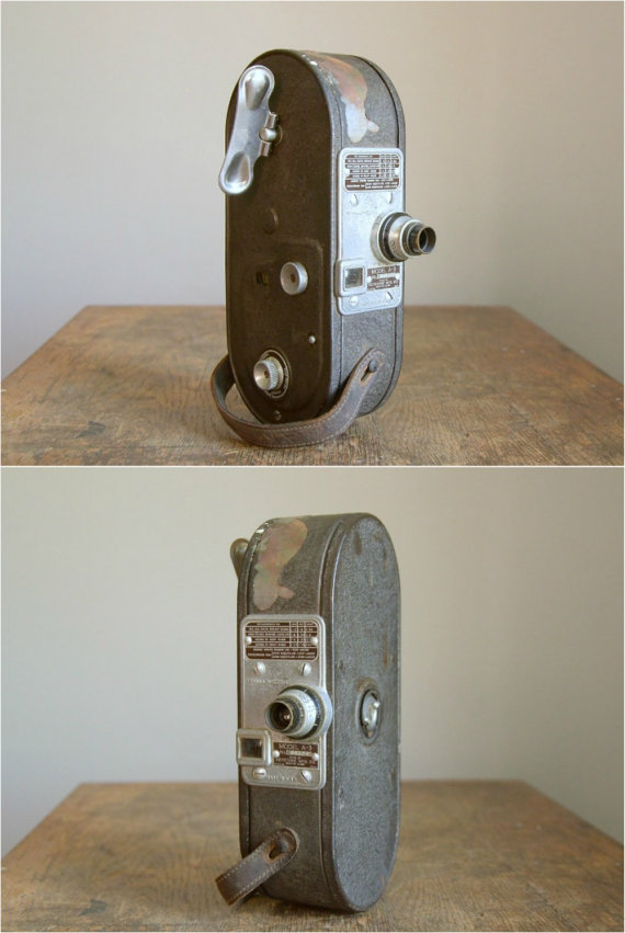 Vintage 1930s Keystone A3 16mm Movie Camera 年代久远的16mm便携摄影机 像是战地使用