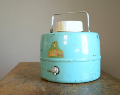 Vintage Teal Jubilee Jug Camping Picnics 复古野餐银禧壶