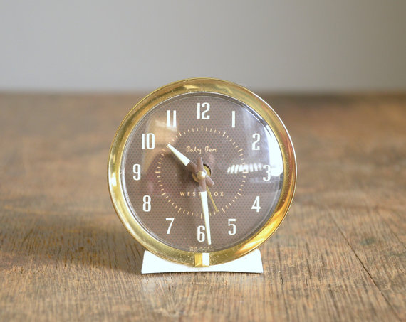 Vintage 1950s Westclox Baby Ben Clock Style 7 复古闹钟