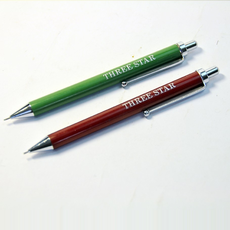 老文具老自动铅笔上海三星牌老自动笔不锈钢塑料