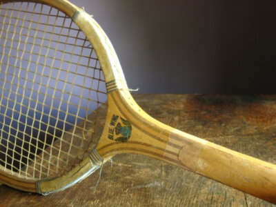 Vintage Tennis Racket Flare Blue Wing 古早网球拍