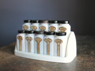 Vintage Griffith&#39;s Spice Jars Complete Set of 10 香料瓶10只套装