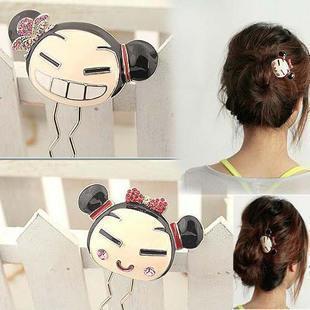 U型发夹韩版发饰可爱中国娃娃发簪子插梳。偶尔的小恶搞。