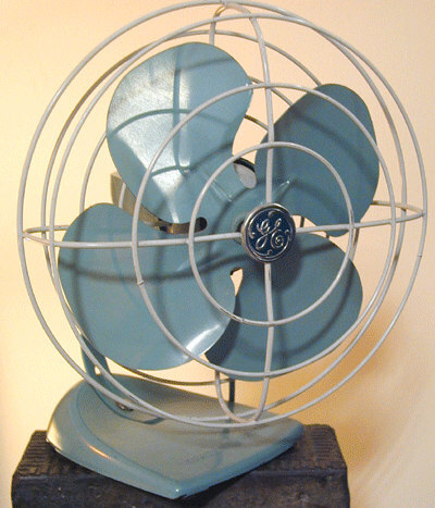 MidCentury Turquoise GE Adjustable Fan 古早GE产的电风扇