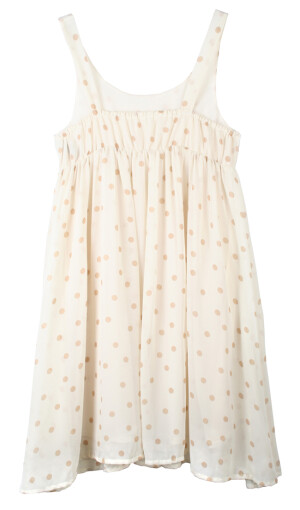 甜美清新波点背心连衣裙： 完美体现了女性的甜美气质粉嫩的颜色让你充分的展示可爱和水灵让你在夏季做个美丽的小甜妞