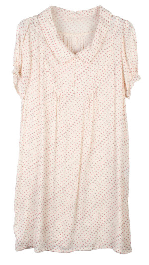 碎花田园风纯棉衬衫连身裙