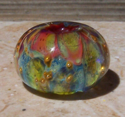 Handmade Boro Lampwork Glass Bead Opal Dawn Focal by BurkhartBeads Handmade Boro Lampwork Glass Bead (Opal Dawn) Focal Bead