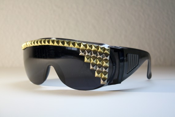 Studded Sunglasses Silver and Gold by VileBroccoliFur on Etsy Studded Sunglasses - Silver and Gold