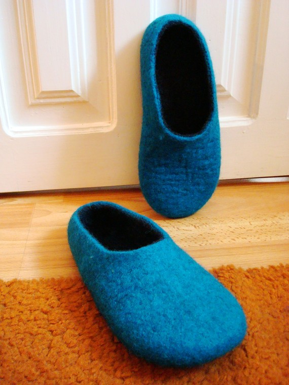 Felted Slippers Blue by Grazim on Etsy Felted Slippers. Blue