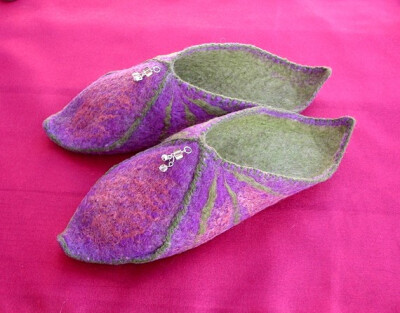 Ready for shipment / Oriental motifs Felted slippers by Svetusha Ready for shipment / Oriental motifs ...Felted slippers / Tyrolean wool sh