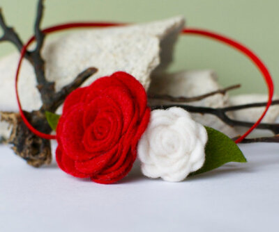 Allie Headband in Cherries Jubilee by MyLittlePixies on Etsy Allie Headband in Cherries Jubilee