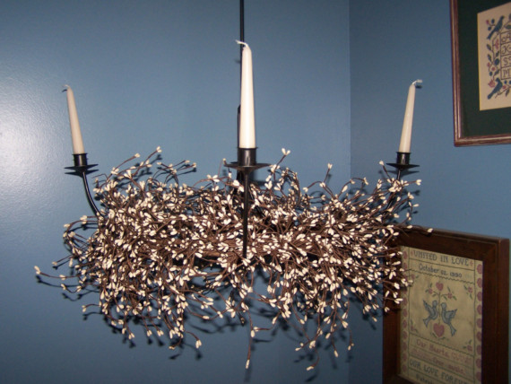 Black metal candle chandelier by SharonBarry on Etsy Black metal candle chandelier