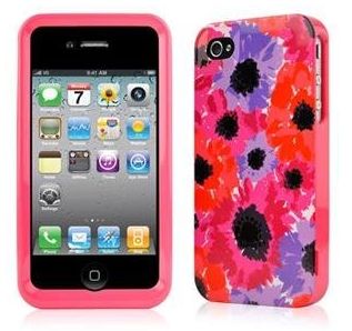 Kate Spade iPhone 4百花绚烂手机壳，颜色很鲜艳，夏天狂放的花