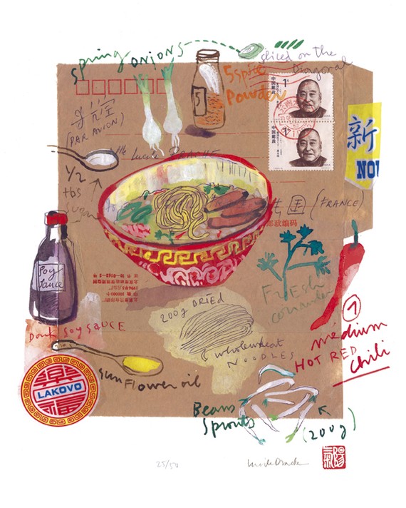 Spicy chinese soup recipe 8 X 10 Limited by lucileskitchen Spicy chinese soup recipe - 8 X 10 Limited edition print No 16/50