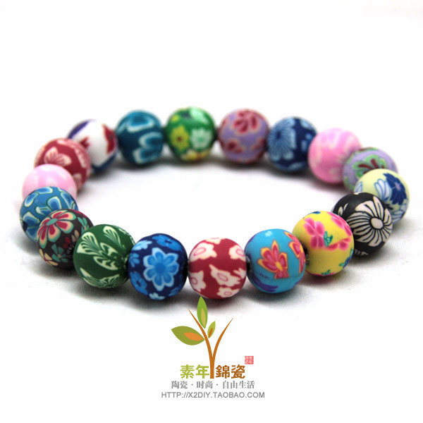 超萌软陶手链 可爱波米风 个性手链